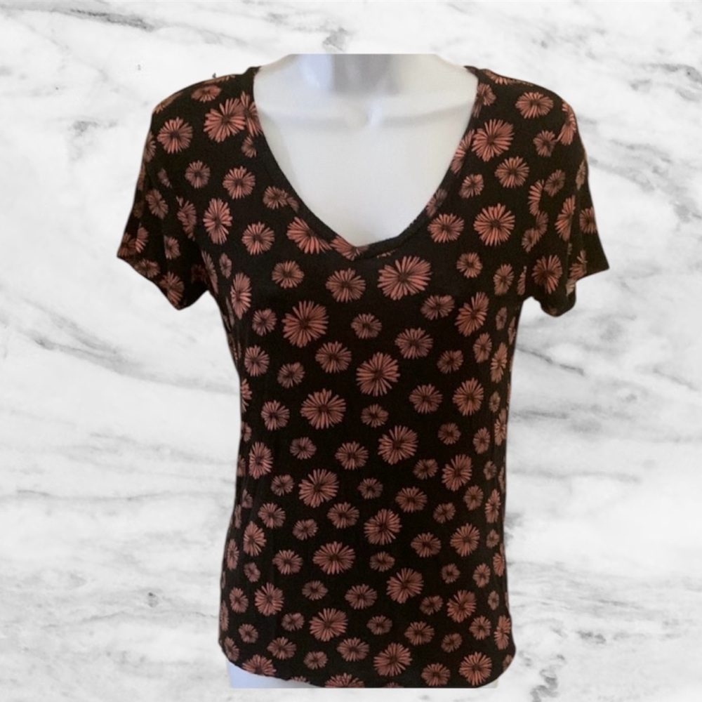 Mudd Black and Brown Fitted Short Sleeve T-Shirt